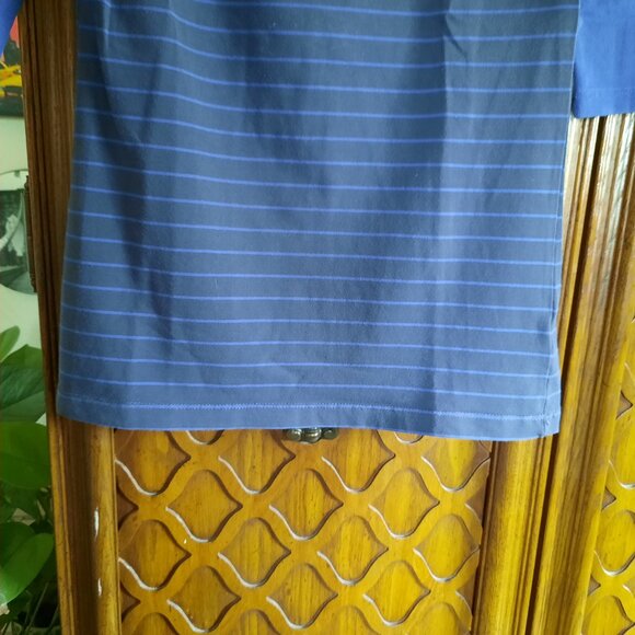 French Connection | Striped Banteau Boatneck Tee w Stretch! - Navy/Blue, Size XS - Picture 6 of 14